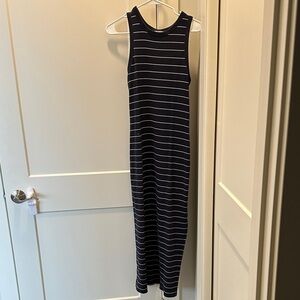 Universal Thread Black and White Striped Maxi Dress